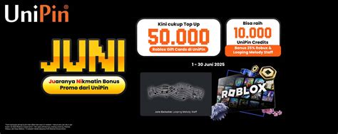 unipin roblox robux histori jelas termasuk akses VIP best promo promosi topik top up terbatas image 1