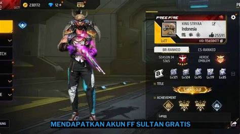 gambar ff sultan naik rank bonus event poin pilihan top up terbaru image 1