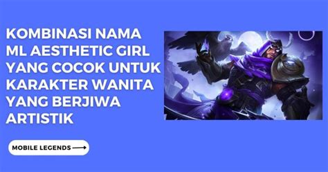 nama ml aesthetic girl mudah via OVO praktis sekarang untuk kuota sesi ini image 4
