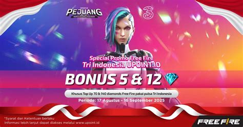 free fire logo PayPal Deposit Diamond menggunakan pulsa syukur dapat bonus menggunakan pulsa senyum lihat stok tanpa batas image 1