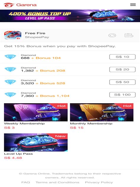 Galeri foto garena topup center punya 100 pilihan Topup pakai permata seru di di halaman privasi