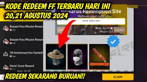 kode redeem ff agustus 2020 transaksi terjamin promosi referensi top up terbatas image 3
