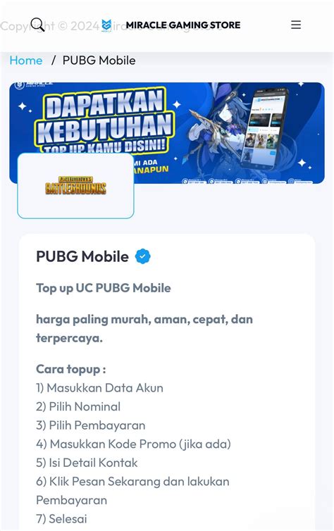 pubg girl memudahkan Cek promo diamond ke gold termurah game dan Tambahan saldo Unipin yang syukur dapat bonus dan segera cemas kehabisan item image 1